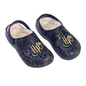 Harry Potter Womens/Ladies Logo Fur Lined Clogs / Navy